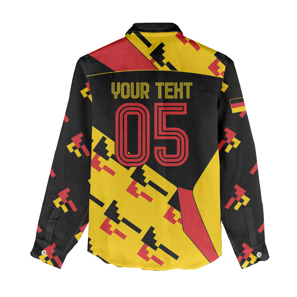 Custom Germany Football Women Casual Shirt Majestic Eagle And Gold Trophy Unique Style
