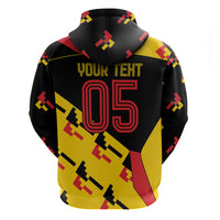 Custom Germany Football Zip Hoodie Majestic Eagle And Gold Trophy Unique Style