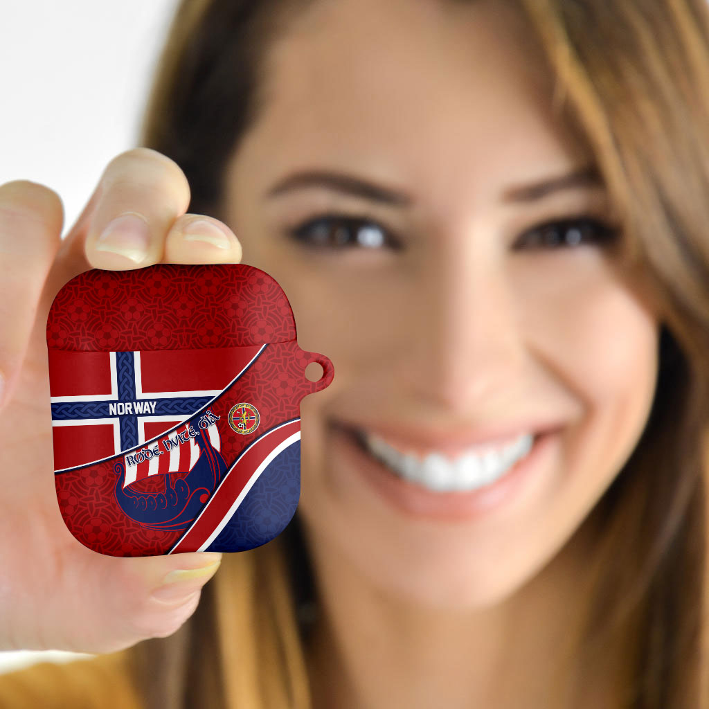 Norway Football AirPods Case Viking Ship Nordic Patterns