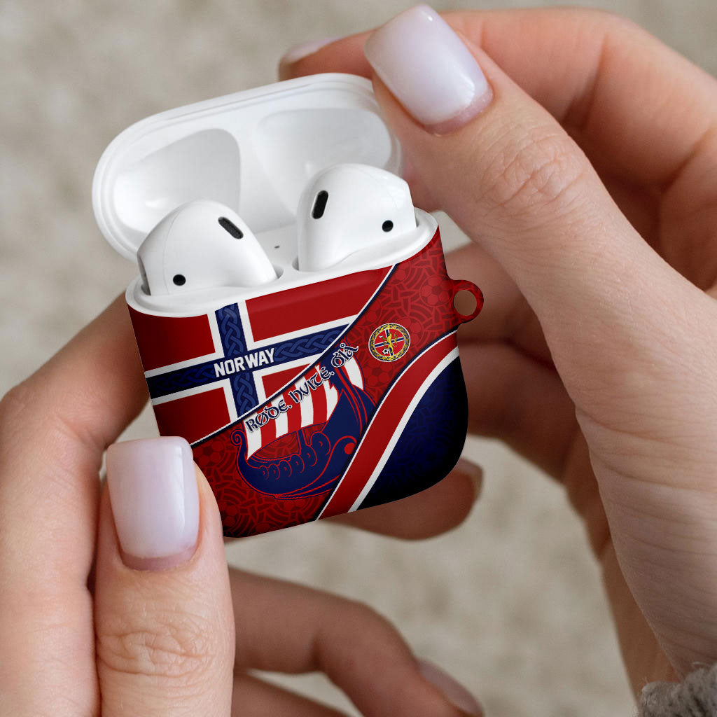 Norway Football AirPods Case Viking Ship Nordic Patterns
