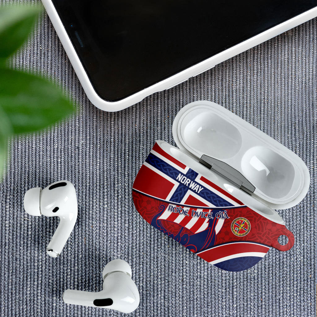 Norway Football AirPods Case Viking Ship Nordic Patterns