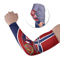 Custom Norway Football Arm Sleeves Viking Ship Nordic Patterns