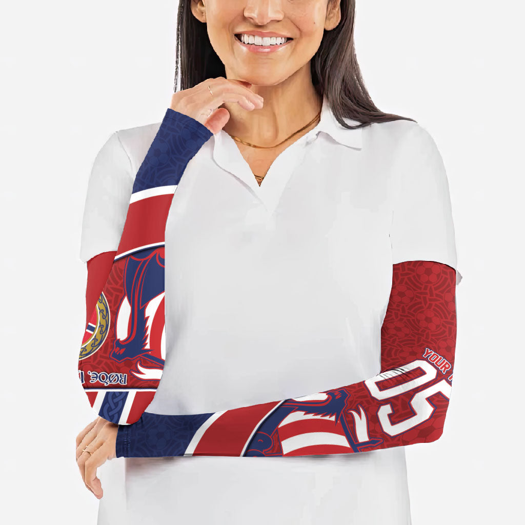 Custom Norway Football Arm Sleeves Viking Ship Nordic Patterns