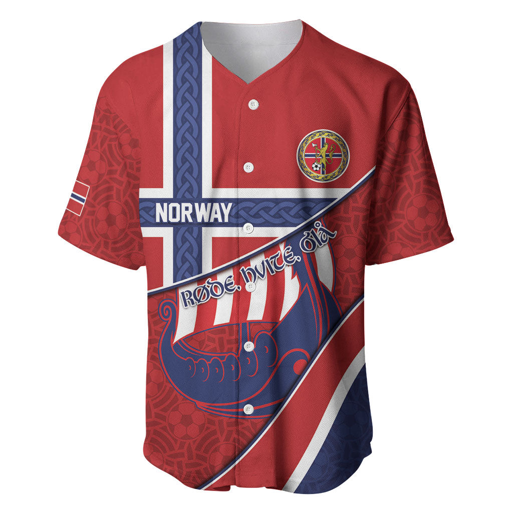 Custom Norway Football Baseball Jersey Viking Ship Nordic Patterns