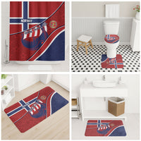 Norway Football Bathroom Set Viking Ship Nordic Patterns