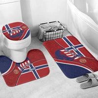 Norway Football Bathroom Set Viking Ship Nordic Patterns