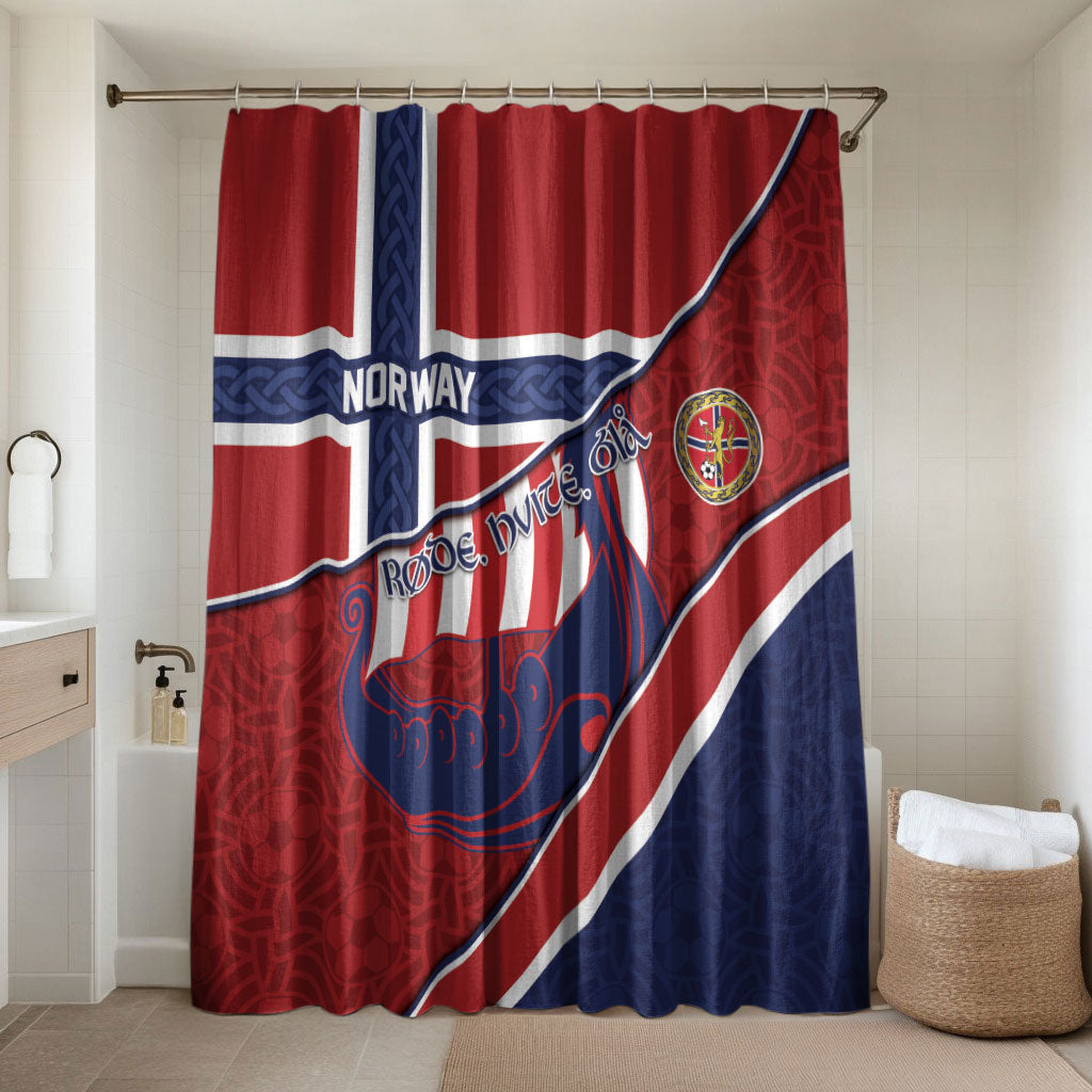 Norway Football Bathroom Set Viking Ship Nordic Patterns