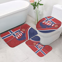 Norway Football Bathroom Set Viking Ship Nordic Patterns