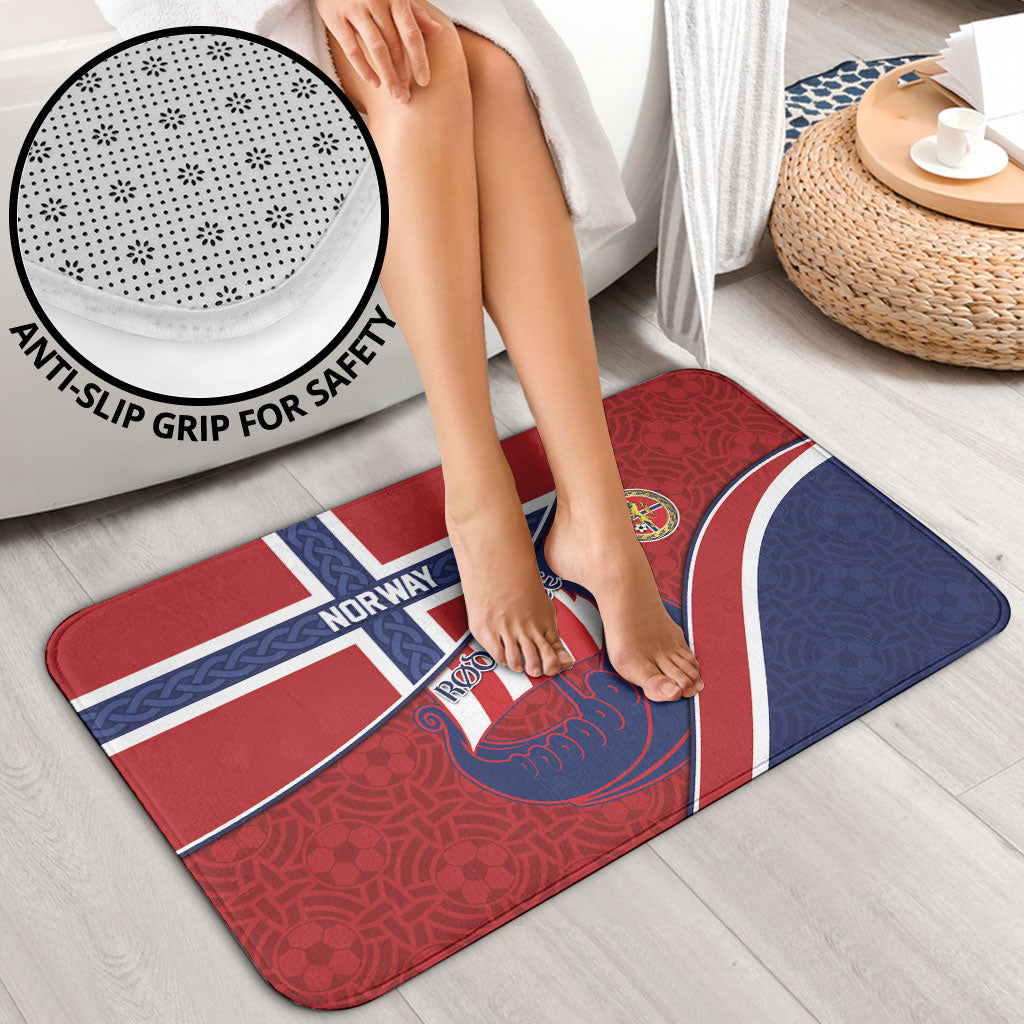 Norway Football Bathroom Set Viking Ship Nordic Patterns