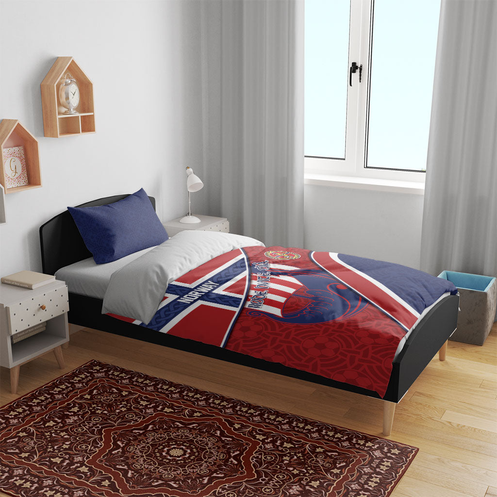 Norway Football Bedding Set Viking Ship Nordic Patterns