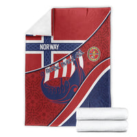 Norway Football Blanket Viking Ship Nordic Patterns