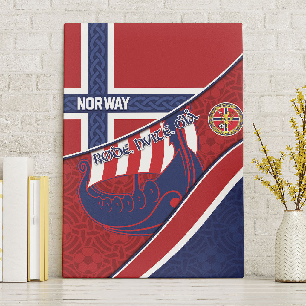 Norway Football Canvas Wall Art Viking Ship Nordic Patterns