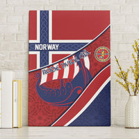 Norway Football Canvas Wall Art Viking Ship Nordic Patterns