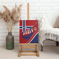 Norway Football Canvas Wall Art Viking Ship Nordic Patterns