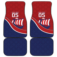 Custom Norway Football Car Mats Viking Ship Nordic Patterns