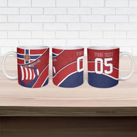 Custom Norway Football Ceramic Mug Viking Ship Nordic Patterns