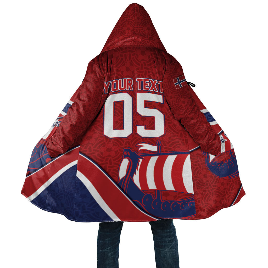 Custom Norway Football Cloak Viking Ship Nordic Patterns