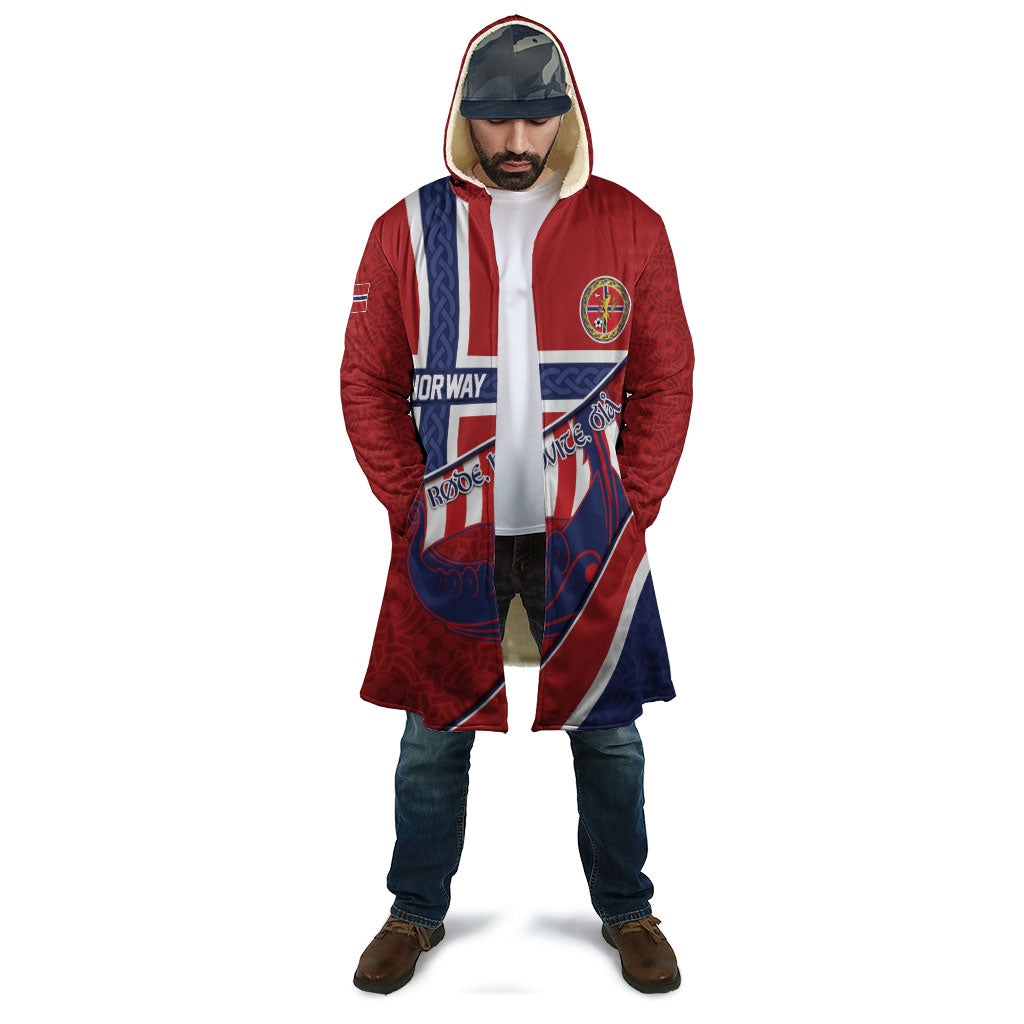 Custom Norway Football Cloak Viking Ship Nordic Patterns