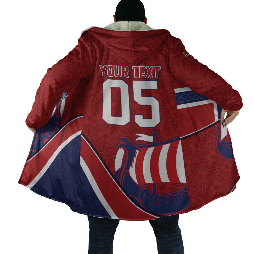 Custom Norway Football Cloak Viking Ship Nordic Patterns