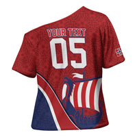 Custom Norway Football Cross Shoulder Shirt Viking Ship Nordic Patterns