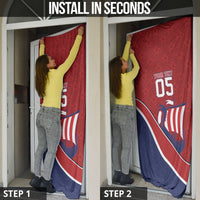 Custom Norway Football Door Cover Viking Ship Nordic Patterns