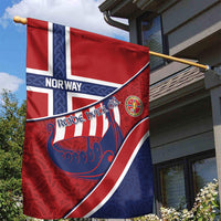 Norway Football Garden Flag Viking Ship Nordic Patterns