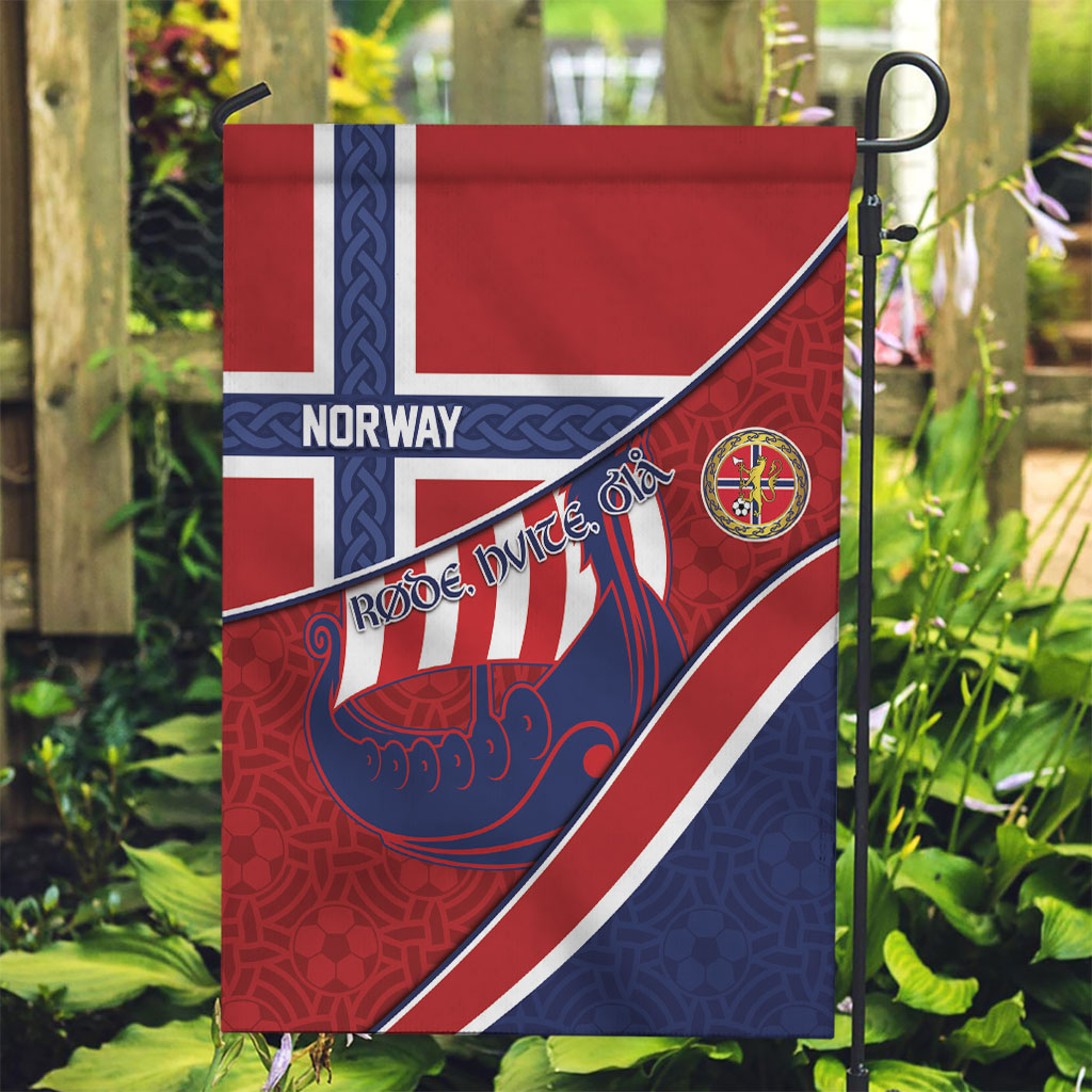 Norway Football Garden Flag Viking Ship Nordic Patterns