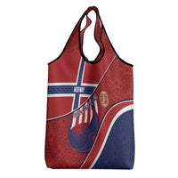 Norway Football Grocery Bag Viking Ship Nordic Patterns