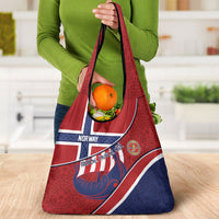 Norway Football Grocery Bag Viking Ship Nordic Patterns