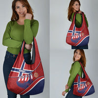 Norway Football Grocery Bag Viking Ship Nordic Patterns