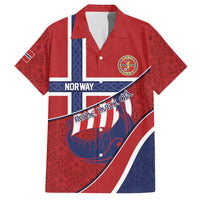 Custom Norway Football Hawaiian Shirt Viking Ship Nordic Patterns