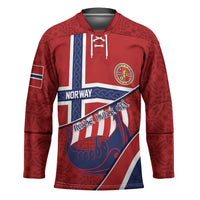 Custom Norway Football Hockey Jersey Viking Ship Nordic Patterns