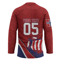 Custom Norway Football Hockey Jersey Viking Ship Nordic Patterns