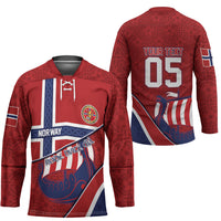 Custom Norway Football Hockey Jersey Viking Ship Nordic Patterns