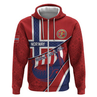 Custom Norway Football Hoodie Viking Ship Nordic Patterns