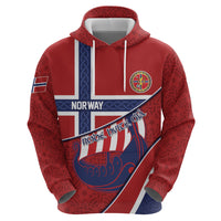 Custom Norway Football Hoodie Viking Ship Nordic Patterns