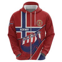 Custom Norway Football Hoodie Viking Ship Nordic Patterns