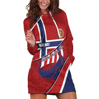 Custom Norway Football Hoodie Dress Viking Ship Nordic Patterns