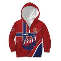 Custom Norway Football Kid Hoodie Viking Ship Nordic Patterns