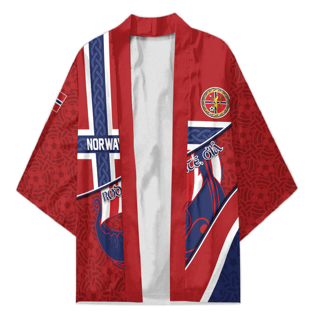 Custom Norway Football Kimono Viking Ship Nordic Patterns