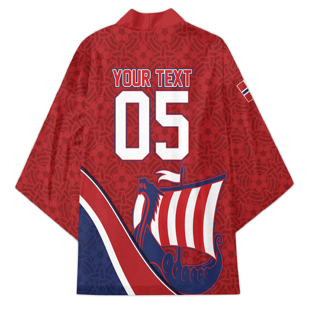 Custom Norway Football Kimono Viking Ship Nordic Patterns