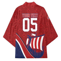 Custom Norway Football Kimono Viking Ship Nordic Patterns