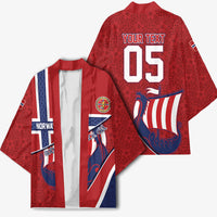 Custom Norway Football Kimono Viking Ship Nordic Patterns