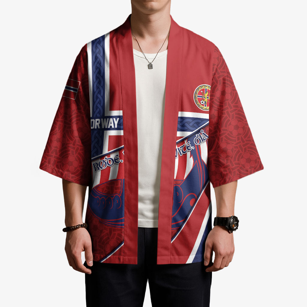 Custom Norway Football Kimono Viking Ship Nordic Patterns