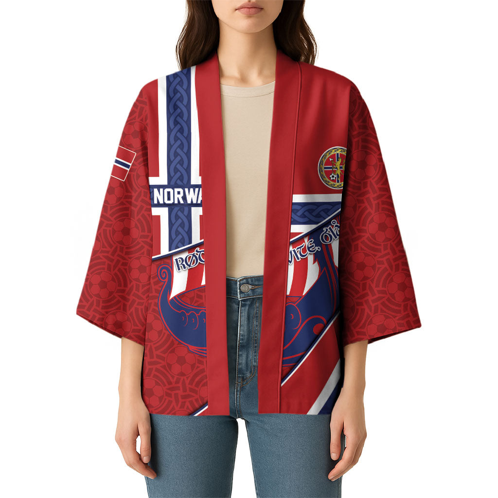 Custom Norway Football Kimono Viking Ship Nordic Patterns