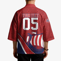 Custom Norway Football Kimono Viking Ship Nordic Patterns