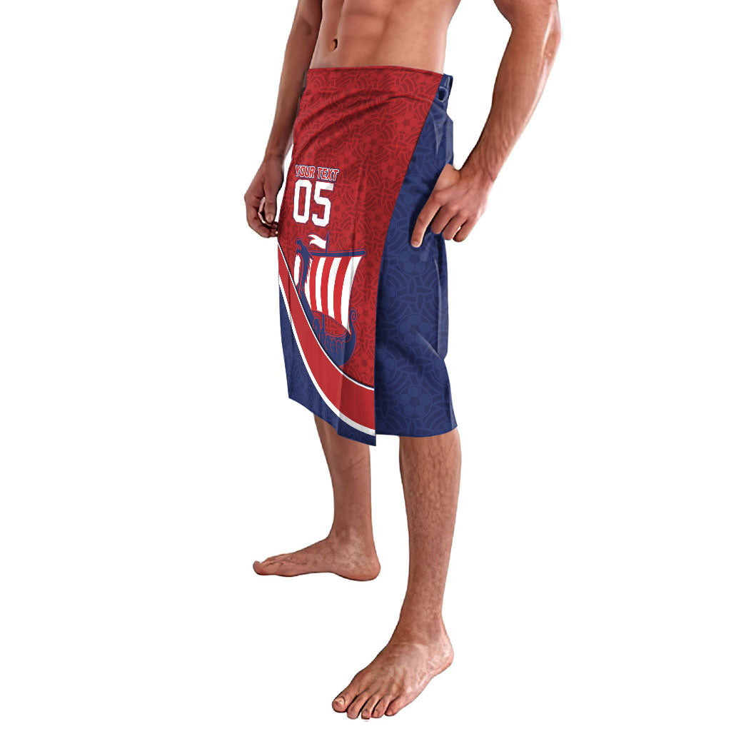 Custom Norway Football Lavalava Viking Ship Nordic Patterns
