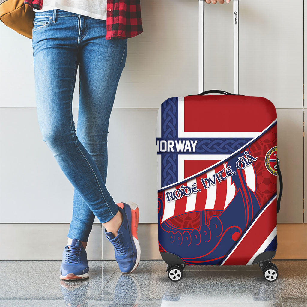 Norway Football Luggage Cover Viking Ship Nordic Patterns