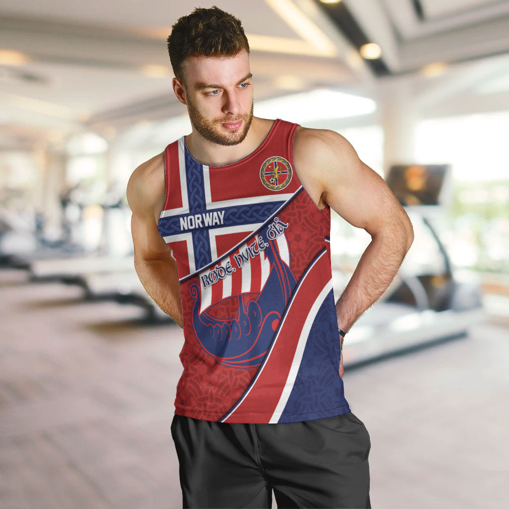 Custom Norway Football Men Tank Top Viking Ship Nordic Patterns