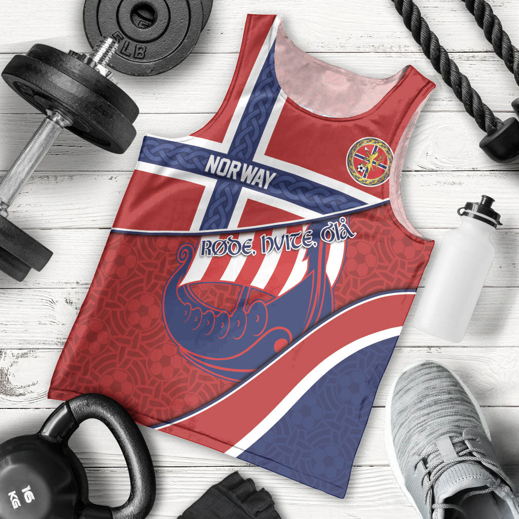 Custom Norway Football Men Tank Top Viking Ship Nordic Patterns
